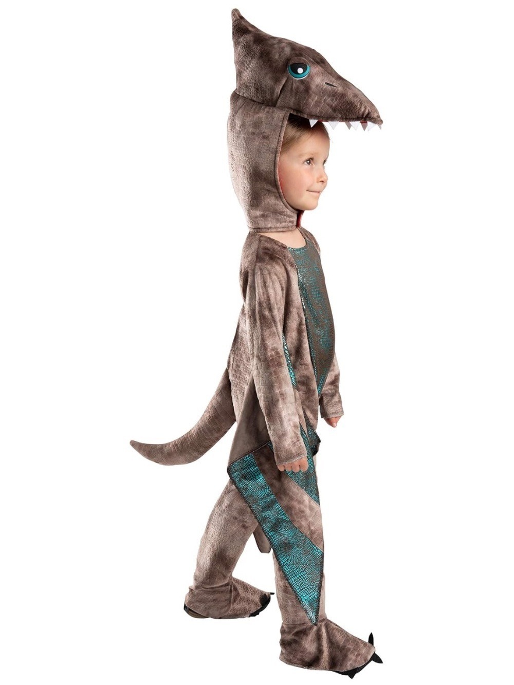 Pterodactyl Dinosaur Costume Dragon Animal Halloween Cosplay Boy Size 5-6 - Picture 10 of 16